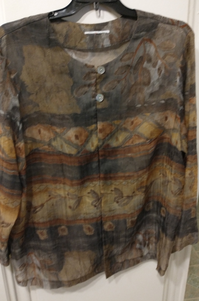 ✔️Beautiful Boho Jacket in Browns/Grey/Tans, 3X, EUC